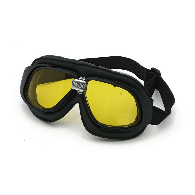 Occhiali moto goggles originali BANDIT lente gialla Biker Harley